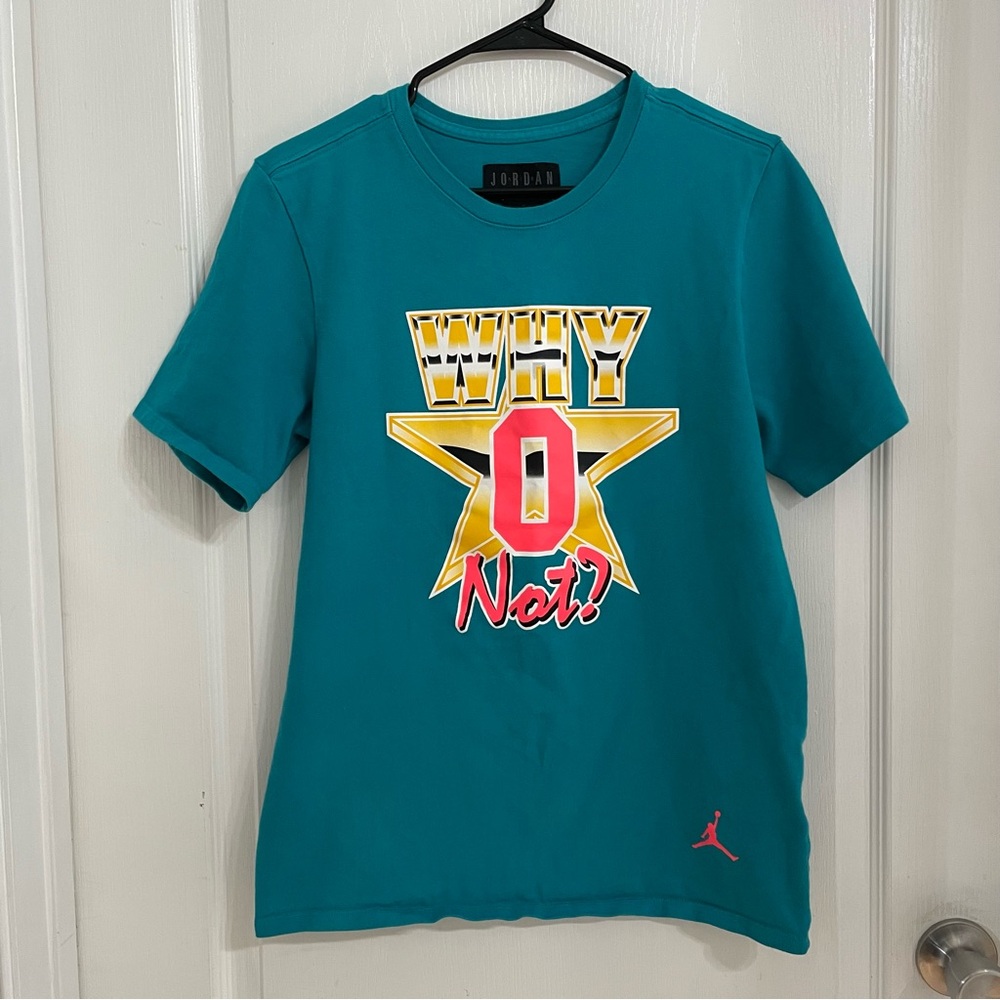 Jordan RUSSELL WESTBROOK 'Why Not?' Men’s Tee 2018 Teal Size Medium